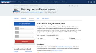 Herzing University - Online Bachelor's Program - US News