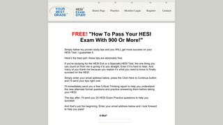 Pass the HESI exam test with 900 or more - YourBestGrade.com