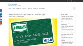 Hess Gas Credit Card Login | Hess Gas Credit Card Apply - Tiny Weight