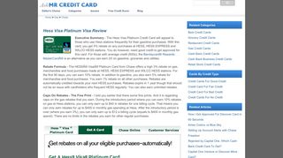 Hess Visa Platinum Visa Credit Card Review - Earn 3% At Hess Wilco ...
