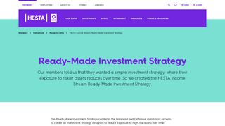 HESTA Income Stream Ready-Made Investment Strategy - HESTA ...