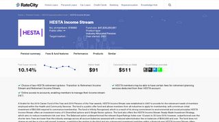HESTA Income Stream | Pension | RateCity.com.au