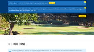 Tee Booking – Heswall Golf Club