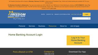 Home Banking Login - Freedom Federal Credit Union