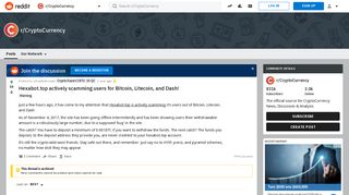 Hexabot.top actively scamming users for Bitcoin, Litecoin, and ...