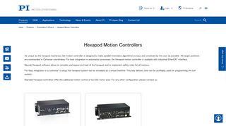 Hexapod Motion Controllers - Physik Instrumente