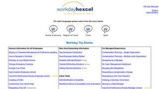 WorkDay Hexcel Tip Sheets