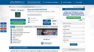 Hexnode MDM Reviews: Overview, Pricing and Features