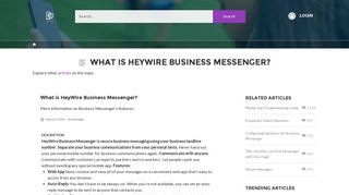 What is HeyWire Business Messenger? - HeyWire Community