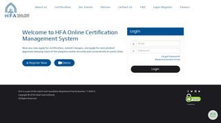 HFA Online Certification Management System (HOCMS)