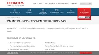 Online Banking - Honda FCU