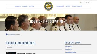 Houston Fire Department - Divisions - City of Houston