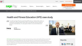 Health and Fitness Education (HFE) case study - Sage Pay