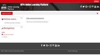 HFPA Online Learning Platform