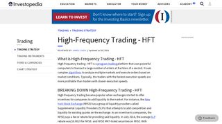 High-Frequency Trading - HFT - Investopedia
