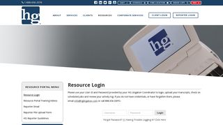 HG Litigation | Resource Login