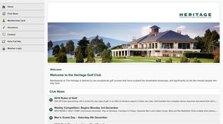 Member Login - Heritage Golf and Country Club