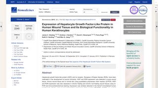 Biomedicines | Free Full-Text | Expression of Hepatocyte Growth ...