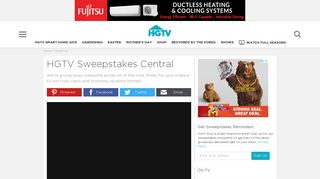HGTV Sweepstakes Central | HGTV