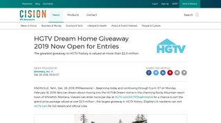 HGTV Dream Home Giveaway 2019 Now Open for Entries