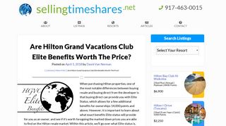 Are Hilton Grand Vacations Club Elite Benefits Worth The Price ...