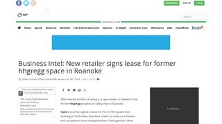 Business Intel: New retailer signs lease for former hhgregg space in ...