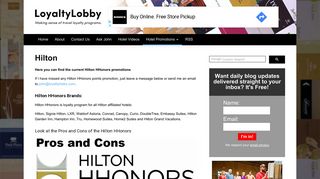 Hilton Hotels - Hilton HHonors - LoyaltyLobby.com