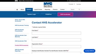 Contact HHS Accelerator - MOCS - NYC.gov