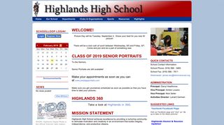 Highlands High School: Home Page - School Loop