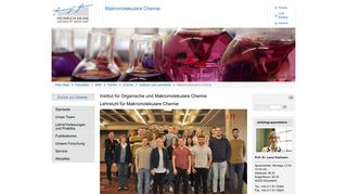 Makromolekulare Chemie: Universität Düsseldorf