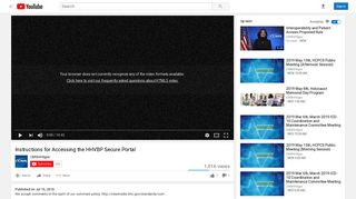 Instructions for Accessing the HHVBP Secure Portal - YouTube