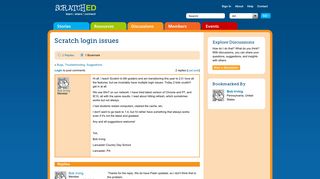 Scratch login issues | ScratchEd