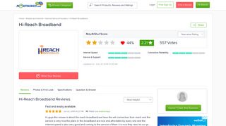 HI-REACH BROADBAND Reviews | Broadband ... - MouthShut.com