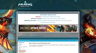 How to log in to my.hirezstudios.com? - Paladins Forums