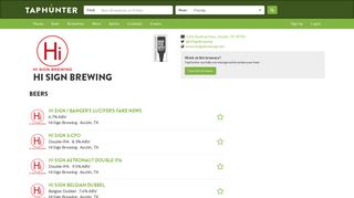 Hi Sign Brewing - Find their beer near you - TapHunter