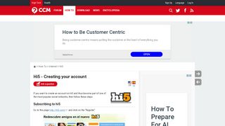 Hi5 - Creating your account - Ccm.net