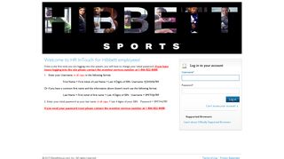 Hibbett Sports Benefits Portal | Login