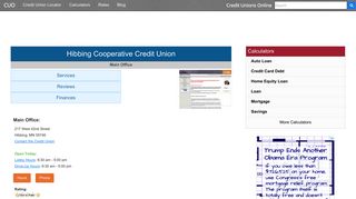 Hibbing Cooperative Credit Union - Hibbing, MN - Credit Unions Online