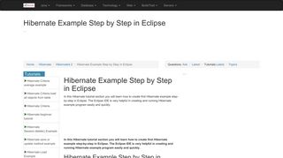 Hibernate Example Step by Step in Eclipse - RoseIndia