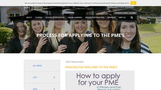 Process for applying to the PME's - Hibernia College