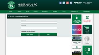 Login To Hibernian FC