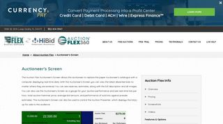 Auctioneer's Screen » Auction Flex | Your Market-Leader In Live ...
