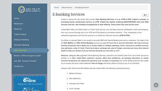 E-banking Services - United Bank SC
