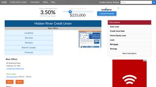 Hidden River Credit Union - Pottsville, PA - Credit Unions Online
