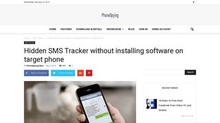 Hidden SMS Tracker without installing software on target phone