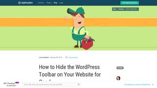 How to Hide the WordPress Toolbar on Your Website for Good ...