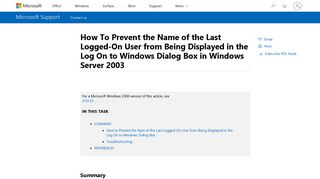 How To Prevent the Name of the Last Logged-On User from Being ...