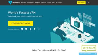 World's Fastest VPN and Privacy Protection | hide.me
