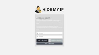 Account Login - Hide My IP - Affiliate Program