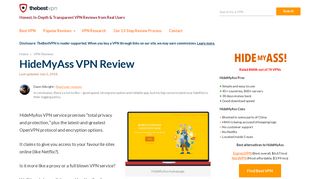 HideMyAss Review - Good VPN Option In 2018? Nope... - The Best VPN